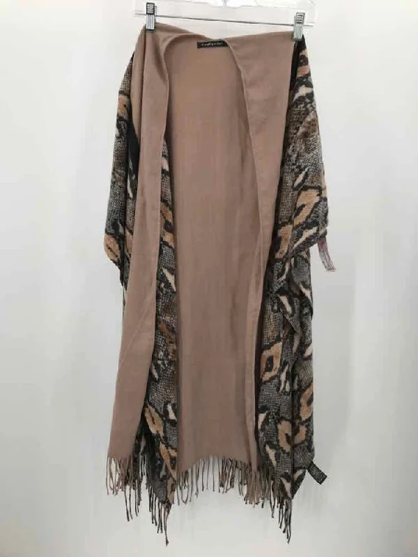 Pre-Owned Do Everything In Love Brown Size One Size Shawl Comfortable Cotton Shawl Wrap