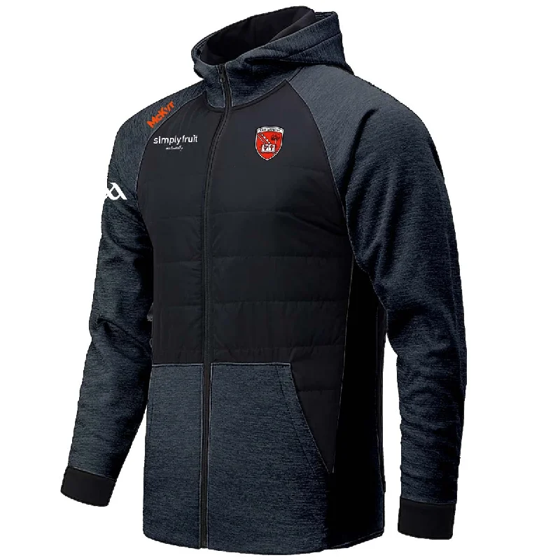 Mc Keever Armagh GAA Official Vital Interlock Hooded Jacket - Womens - Black/Charcoal Mesh Jacket Canvas Jacket Denim Jacket