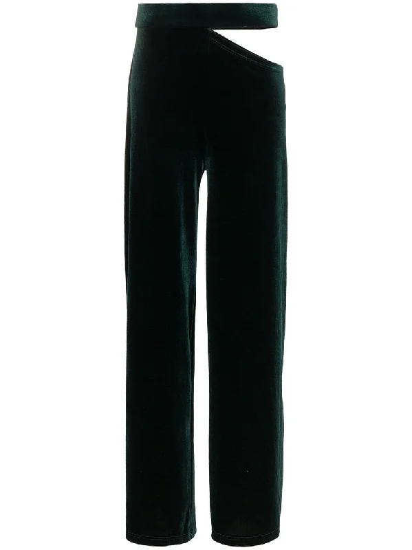 wide leg velvet trousers Trousers Denim Distressed