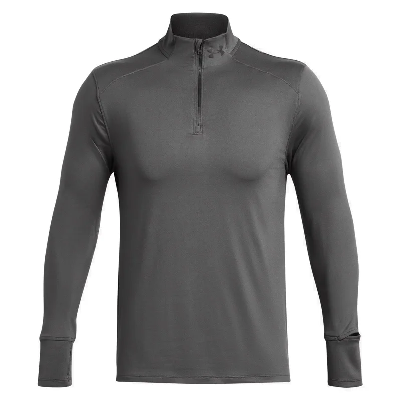 Under Armour Qualifier Run 1/4 Jacket - Mens - Castlerock/Reflective Ribbed Jacket Pleated Jacket Ruffled Jacket