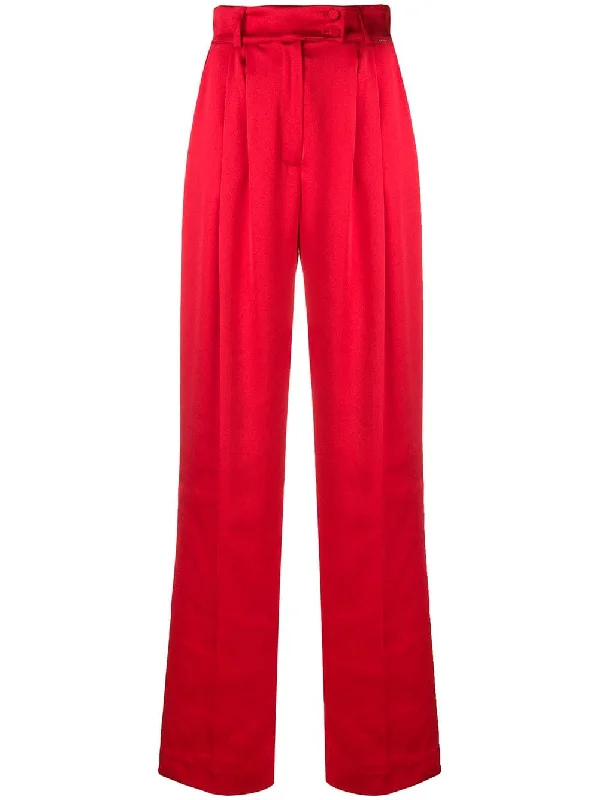 wide leg tailored trousers Trousers Winter Warm