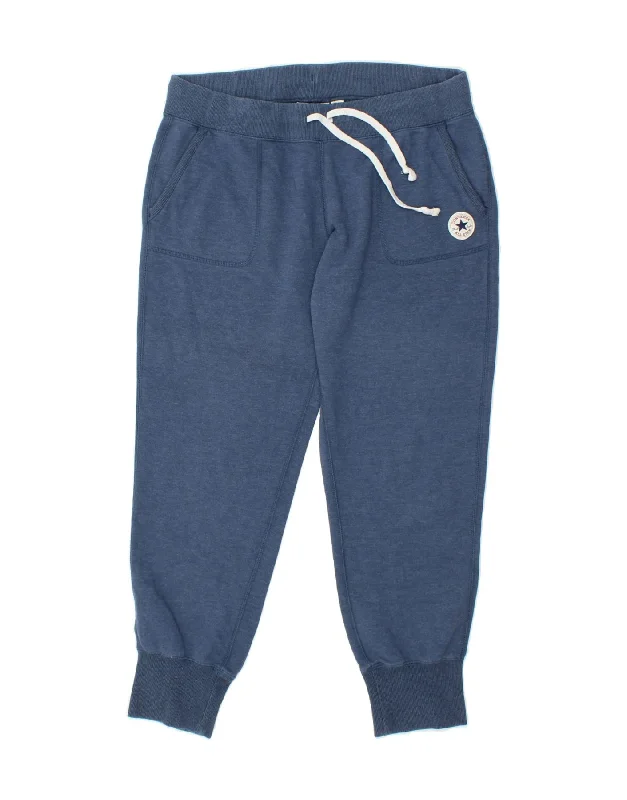 CONVERSE Womens Tracksuit Trousers Joggers XL  Navy Blue Cotton Trousers Hiking Durable