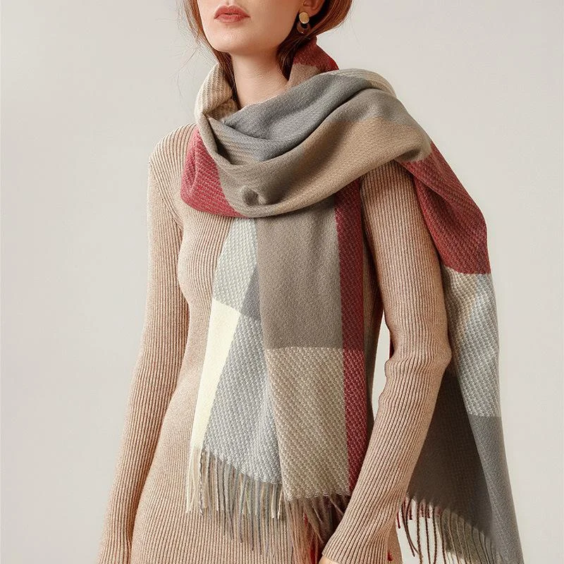 Cashmere Scarf Fringed Shawl Stylish Cashmere Shawl Cape