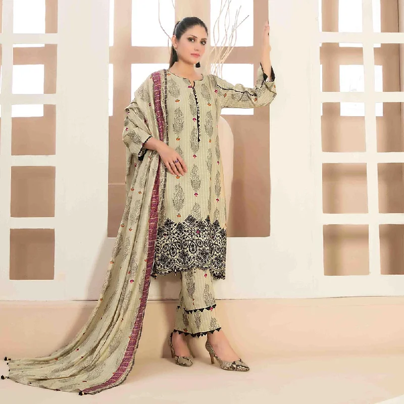 Tawakkal Mayal Viscose Embroidered Unstitched 3Pcs Suit With Shawl Fashionable Silk Shawl Wrap