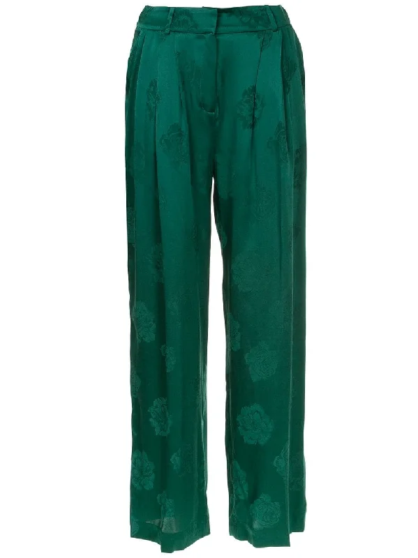 pleated high waisted trousers Trousers Floral Bohemian