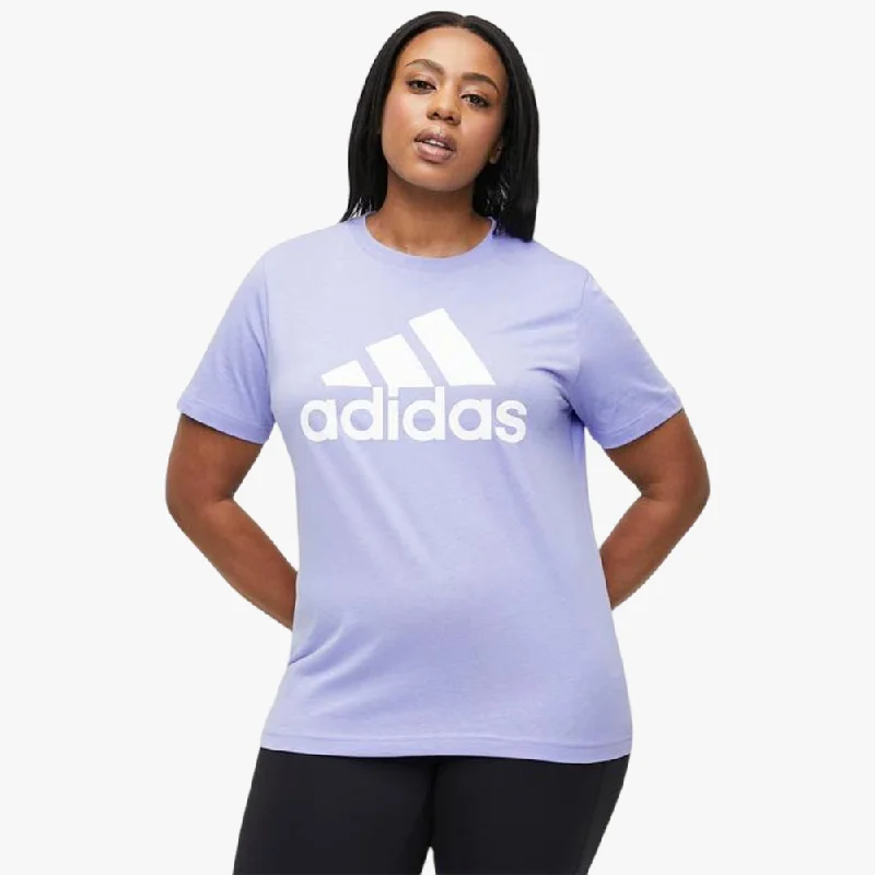 Adidas Womens Bl T 3 Short Sleeve Tee Blue Spark Chenille Brocade Lace