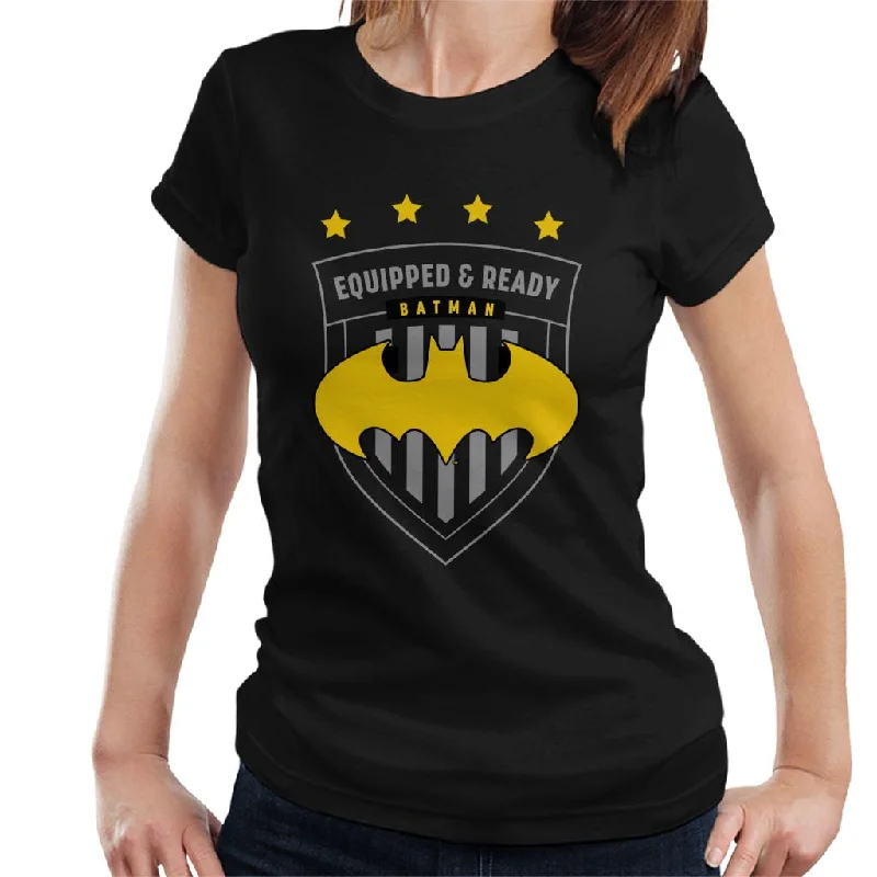 Batman Sports Equipped And Ready Women's T-Shirt Machine Wash Dry Clean Hand Wash