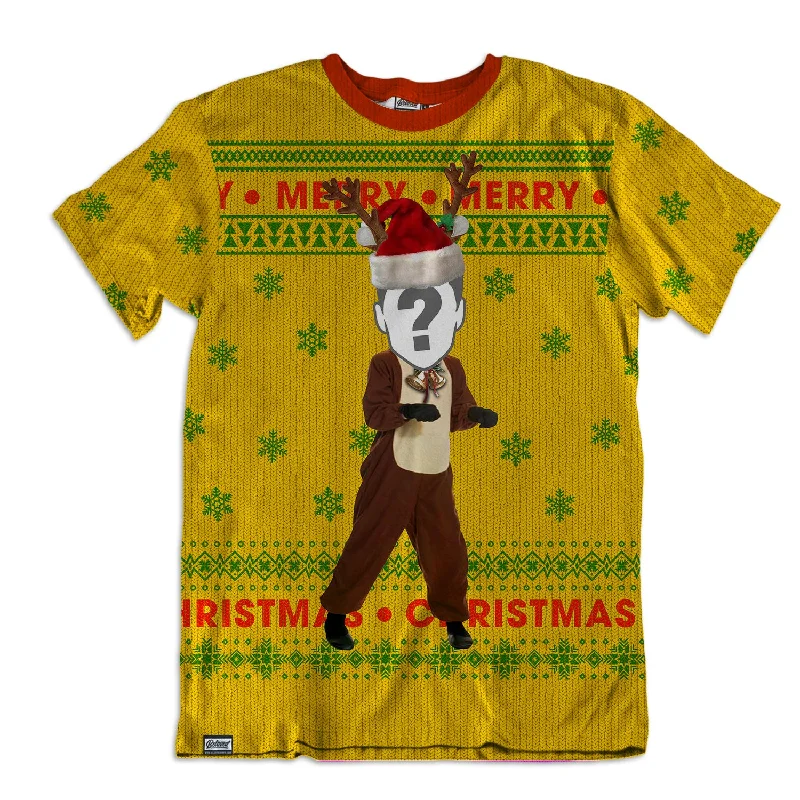 Custom Christmas Reindeer Unisex Tee Terry Blend Velvet Blend Canvas Blend