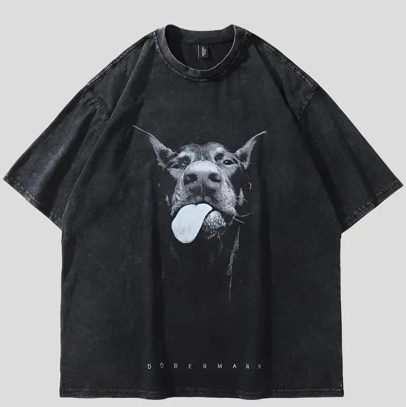 Oversized Doberman Shirt for Women Nylon Fabric Polyester Fabric Spandex Fabric