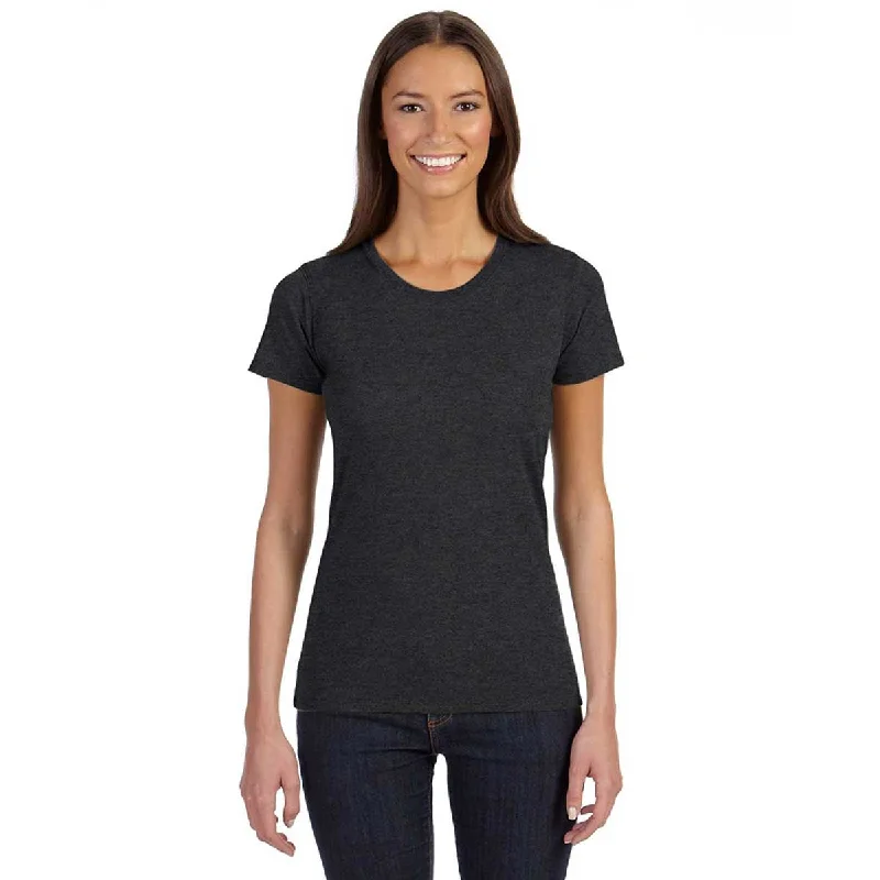 Econscious Women's Charcoal/Black Blended Eco T-Shirt Fleece Nylon Spandex