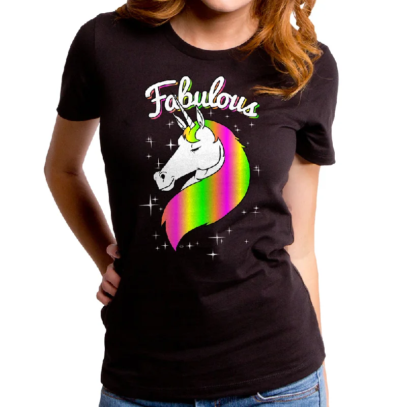 Fabulous Unicorn Women's T-Shirt Chenille Blend Fleece Blend Nylon Blend