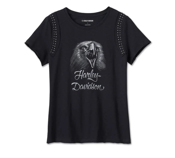 Harley-Davidson® Women's Monument Valley Embellished Tee Solid Color Striped Floral