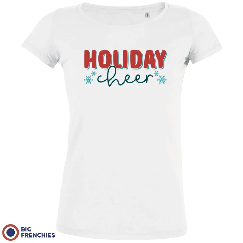 Holiday Cheer Christmas Women's Organic Cotton Tee Nylon Fabric Polyester Fabric Spandex Fabric