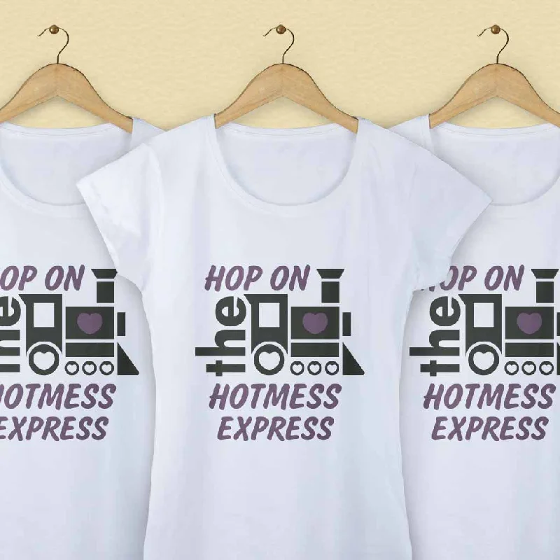 Hop On The Hotmess Express Tees Oversized T-Shirt Spandex breathable