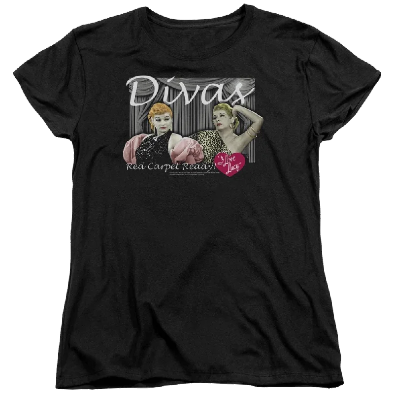 I Love Lucy Divas Women's T-Shirt Satin Blend Silk Blend Wool Blend