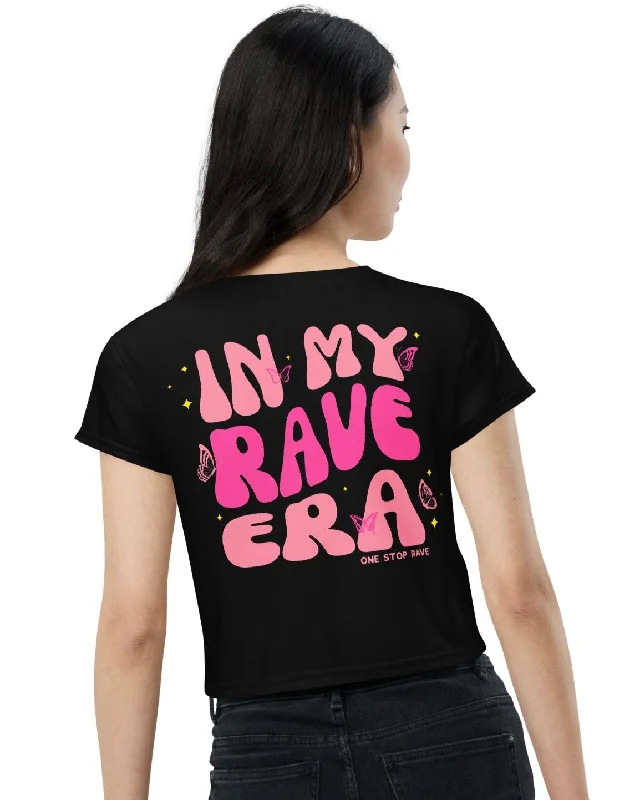 In My Rave Era Crop Tee Zippered Buttoned Snapped