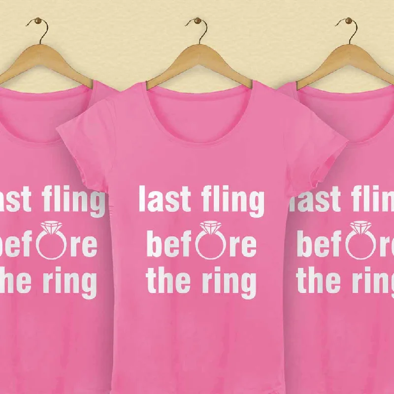 Last Fling Before the Ring Tees Boxy Fit Fitted Loose