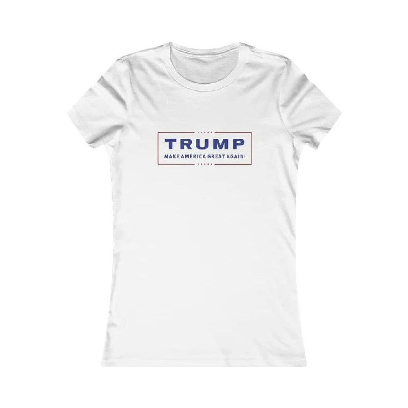 Make America Great Again Trump Iconic Ladies' T-Shirt Print Jacquard Patchwork