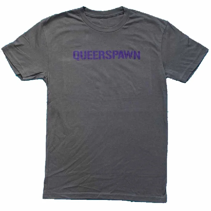 "QUEERSPAWN" T-Shirt supporting COLAGE Ribbed T-Shirt High Neck Heavyweight