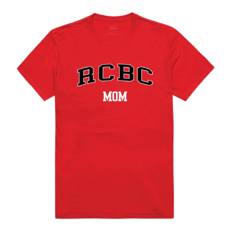 Rowan College at Burlington County Barons Mom T-Shirts Ribbed Striped Patterned