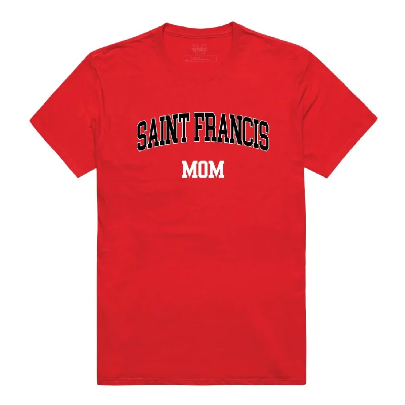 Saint Francis University Red Flash Mom T-Shirts Spandex Blend Rayon Blend Denim Blend