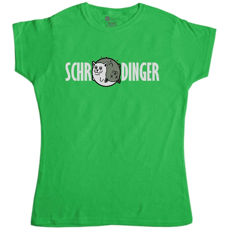 Schrodinger's Cat Yin And Yang Fitted Womens T-Shirt Anti-Pilling Machine Wash Handmade