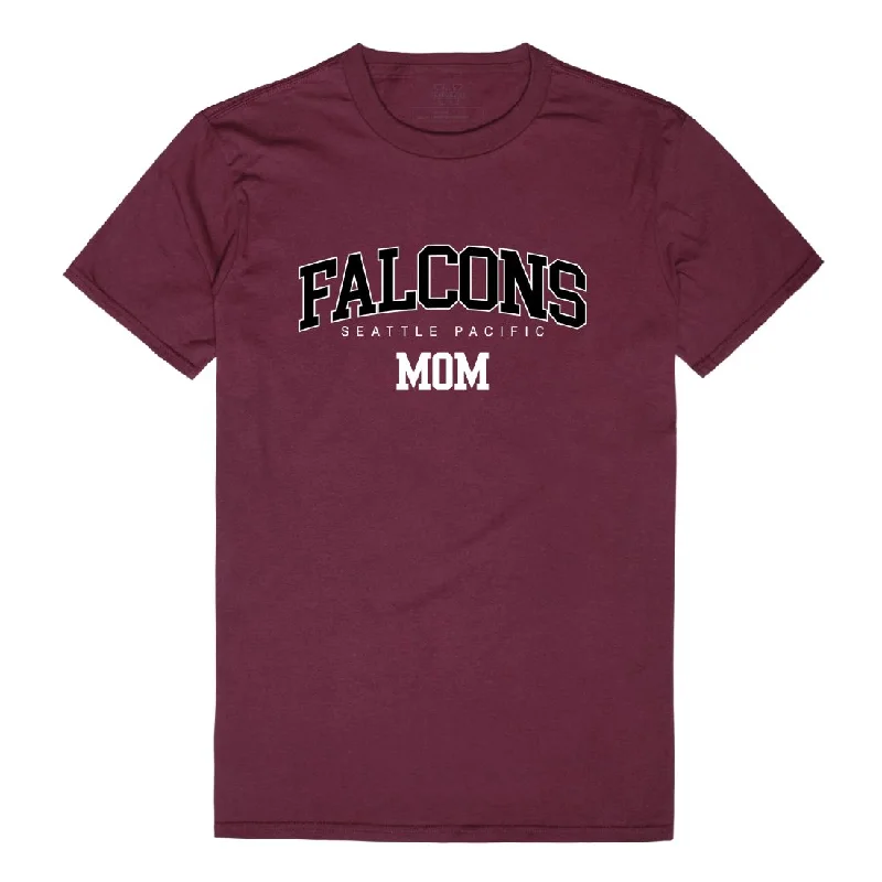 Seattle Pacific University Falcons Mom T-Shirts Collared Crew Neck Turtle Neck