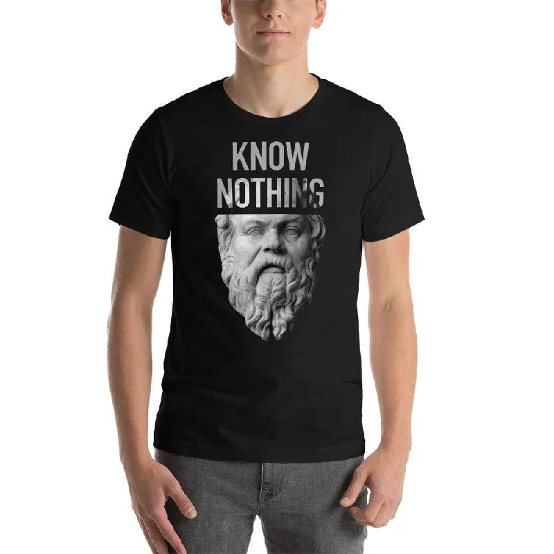 Socrates - Know Nothing - Basic T-Shirt Anti-Pilling Machine Wash Handmade