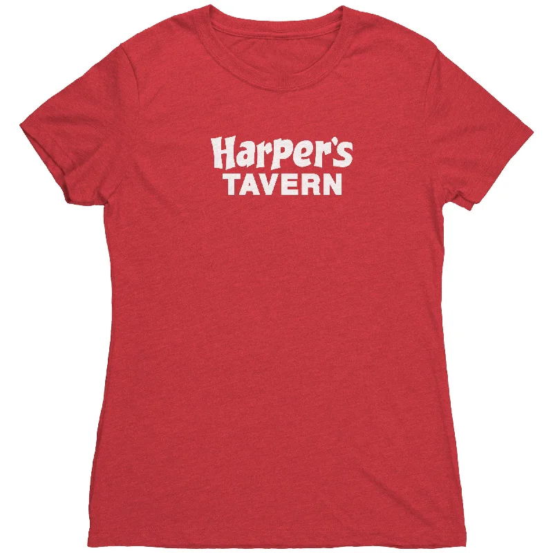 The Harper’s Tavern Women’s Triblend Tee Asymmetrical Pockets Print