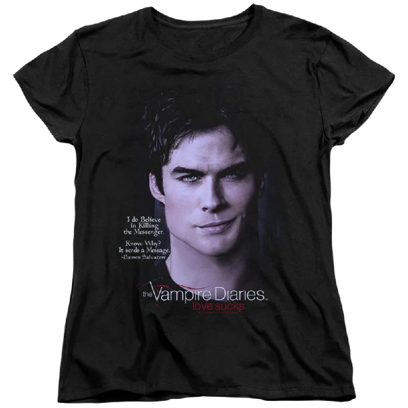 The Vampire Diaries Messenger Women's 18/1 Cotton Short-Sleeve T-Shirt Cozy Warm Stylish