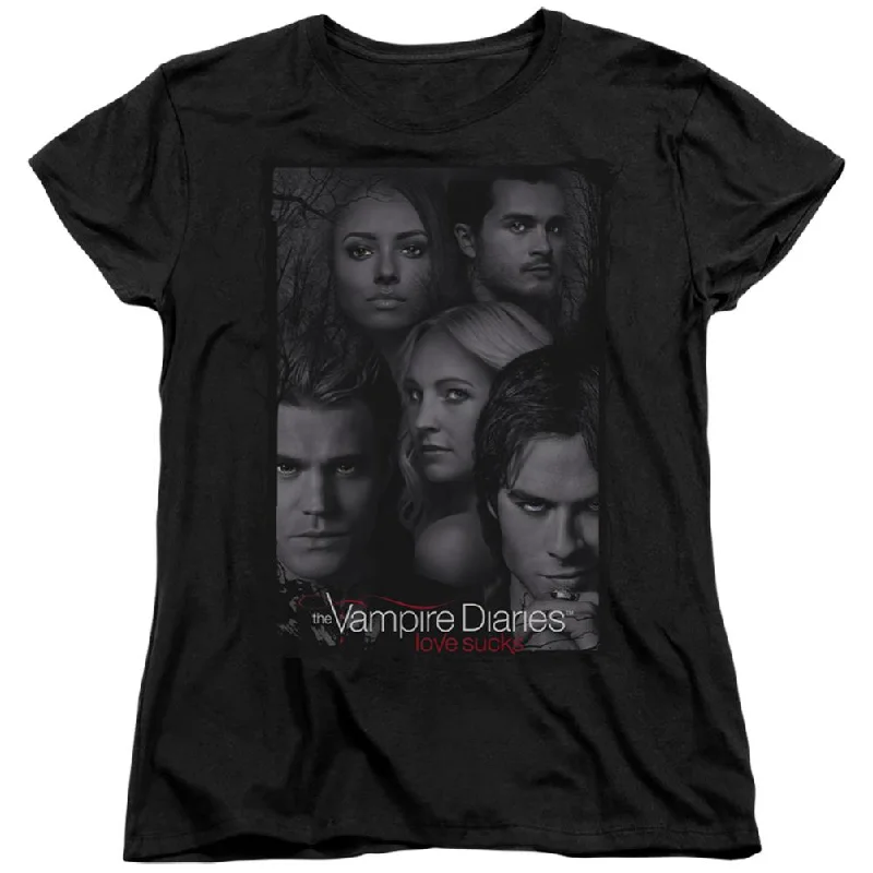 The Vampire Diaries So Here We Are Women's 18/1 Cotton Short-Sleeve T-Shirt Boxy Fit Fitted Loose