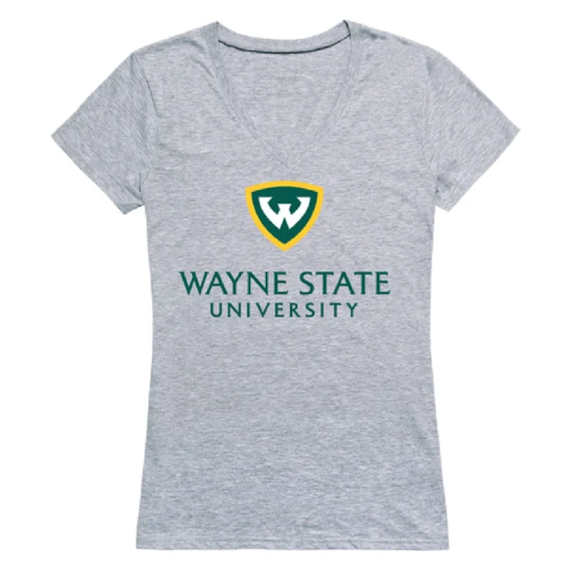 Wayne State University Warriors Womens Seal T-Shirt Chenille Fabric Brocade Fabric Lace Fabric