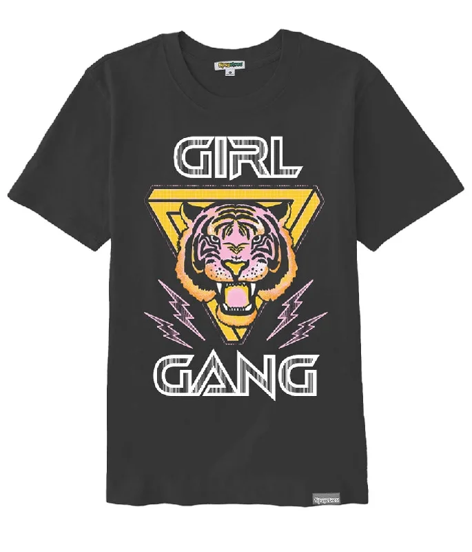 Women's Girl Gang Tee Solid Print Embellished