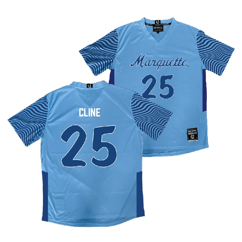 Championship Blue Marquette Women's Soccer Jersey - Alexa Maletis Lavender Jersey Tee