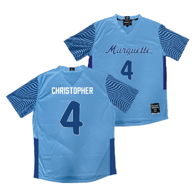 Championship Blue Marquette Women's Soccer Jersey - Carly Christopher Bronze Jersey Tee