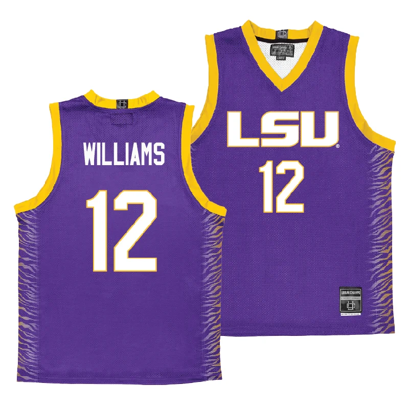 LSU Women's Basketball Jersey - Mikaylah Williams Boat Neck Jersey Shirt