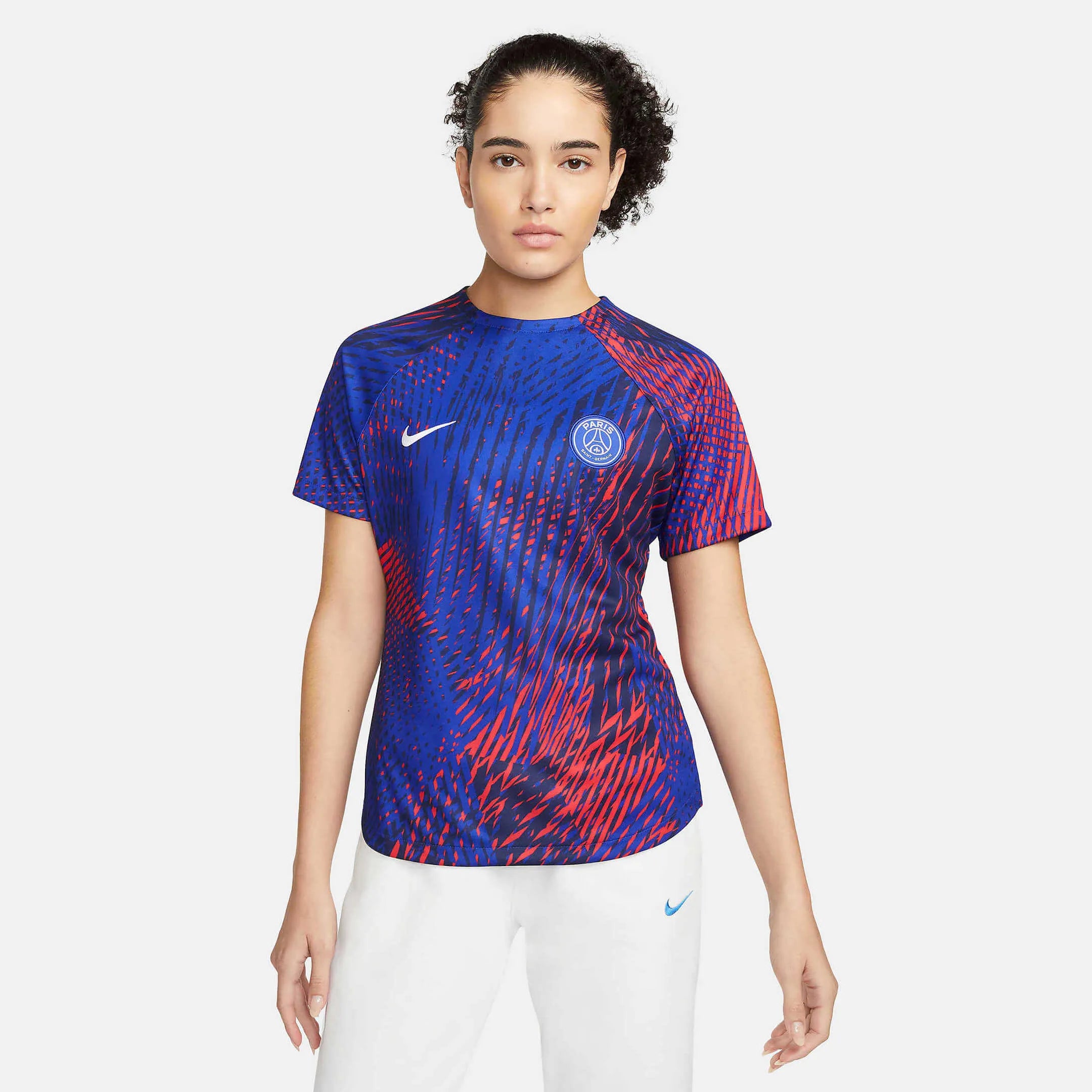 Nike 2022 PSG Womens Dri-Fit Pre-Match Jersey Long Sleeve Jersey Tee