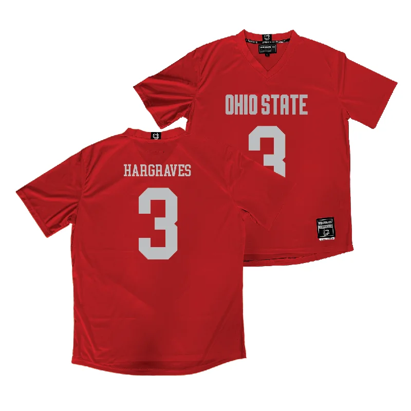 Ohio State Women's Lacrosse Red Jersey - Annie Hargraves Cotton Jersey Tee