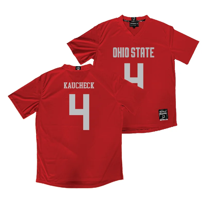 Ohio State Women's Lacrosse Red Jersey - Kaite Kaucheck Women's Jersey Top