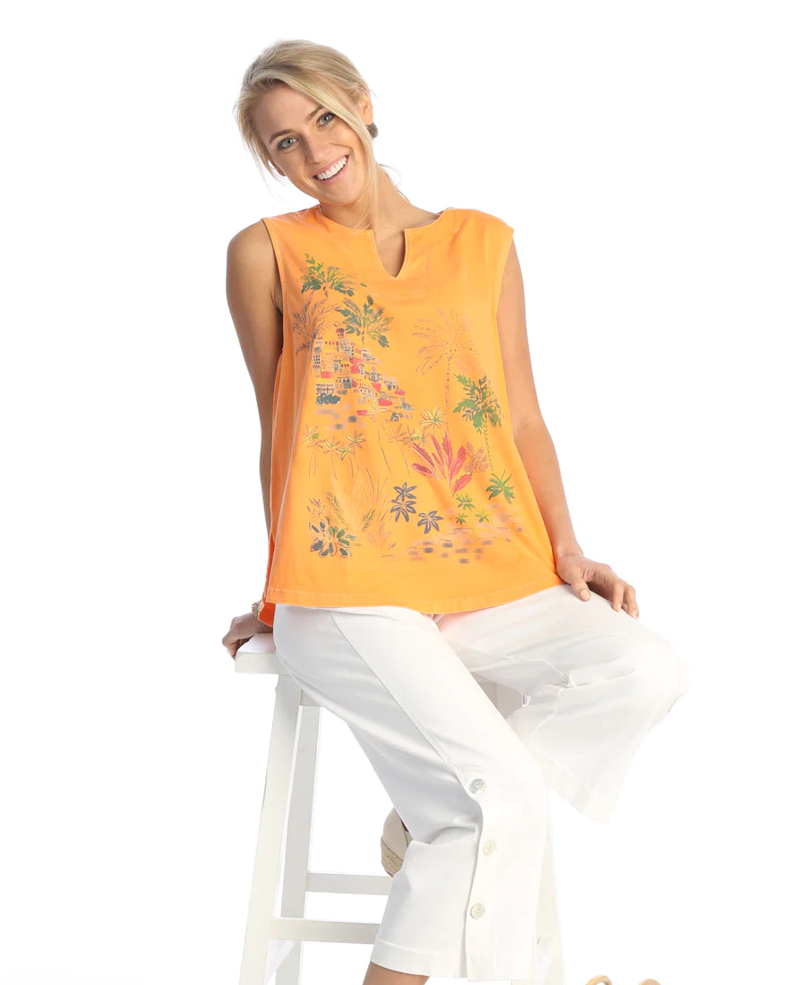 Weekend by Jess & Jane "Caribe" Sleeveless Cotton Jersey Top - WK7-2000 Off Shoulder Jersey Top