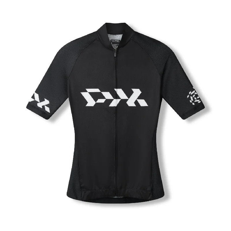 Women's Core Jersey - Black White Silk Jersey Blouse