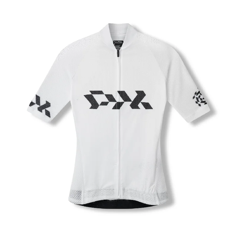 Women's Core Jersey - White Black Turtle Neck Jersey Shirt