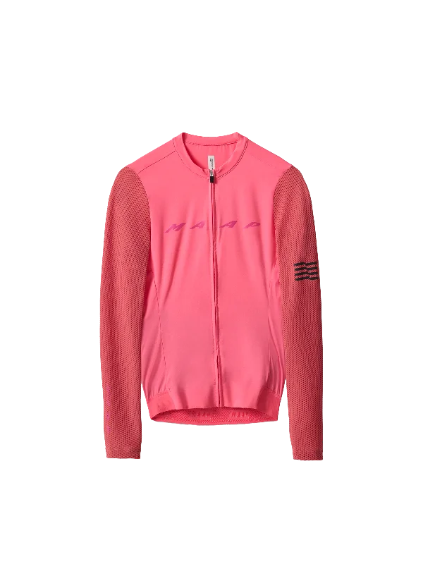 Women's Evade Pro Base LS Jersey 2.0 - Epic Pink Patterned Jersey Tee