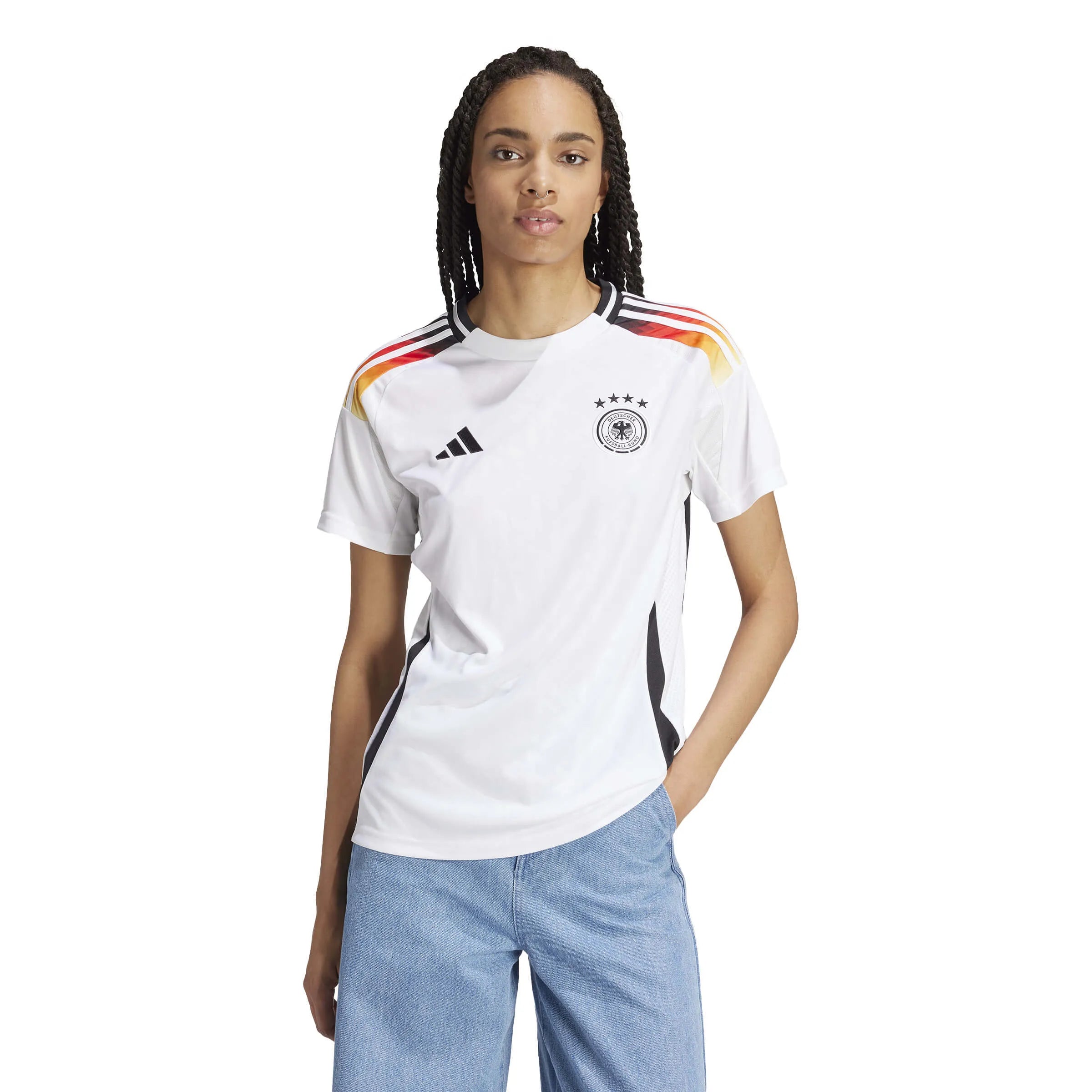 adidas 2024-25 Germany Women's Stadium Home Jersey Boutique Jersey Tee