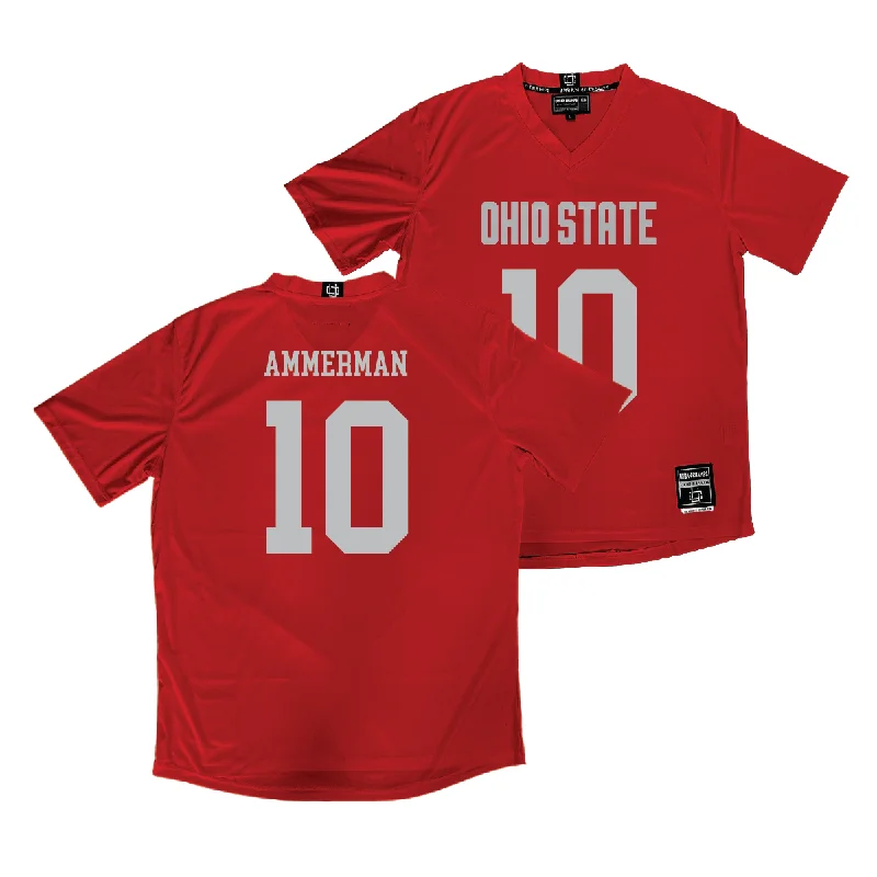 Ohio State Women's Lacrosse Red Jersey - Brynn Ammerman Navy Blue Jersey Tee