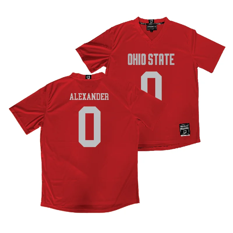 Ohio State Women's Lacrosse Red Jersey - Regan Alexander Jet Black Jersey Tee