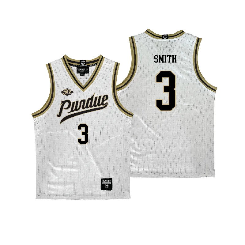 Purdue Women's Basketball 50th Anniversary White Jersey - Jayla Smith | #3 Pastel Jersey Tee