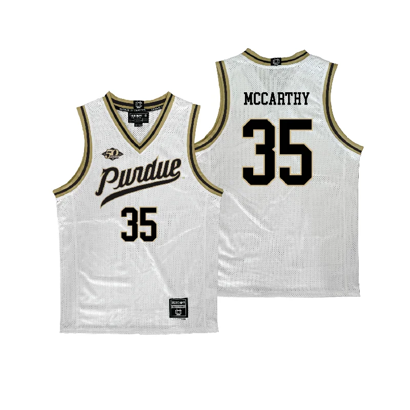 Purdue Women's Basketball 50th Anniversary White Jersey - Lana McCarthy Sophisticated Jersey Tee