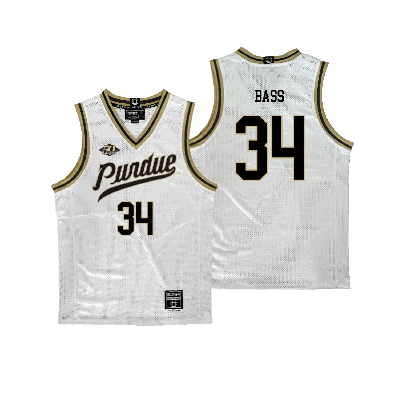 Purdue Women's Basketball 50th Anniversary White Jersey - Reagan Bass Cream Jersey Tee