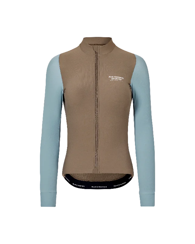 Women's Mechanism Long Sleeve Jersey - Dusty Blue / Dark Stone Royal Blue Jersey Shirt